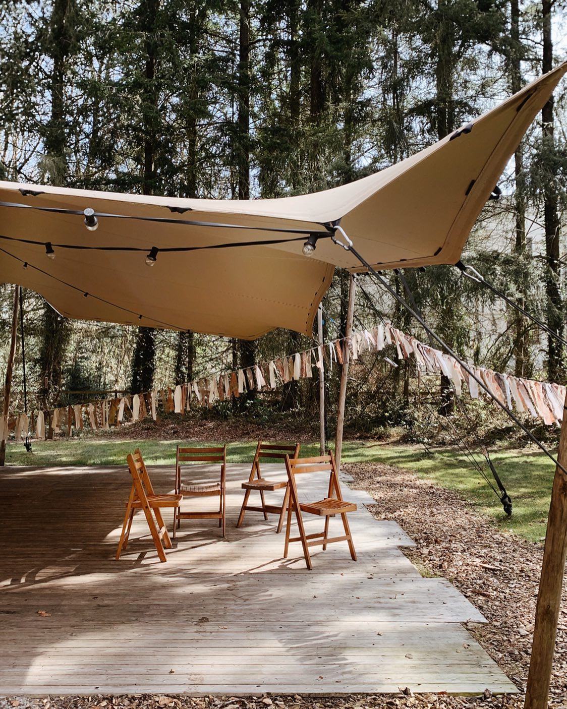 Stretchtent 4,5 x 4,5 meter
