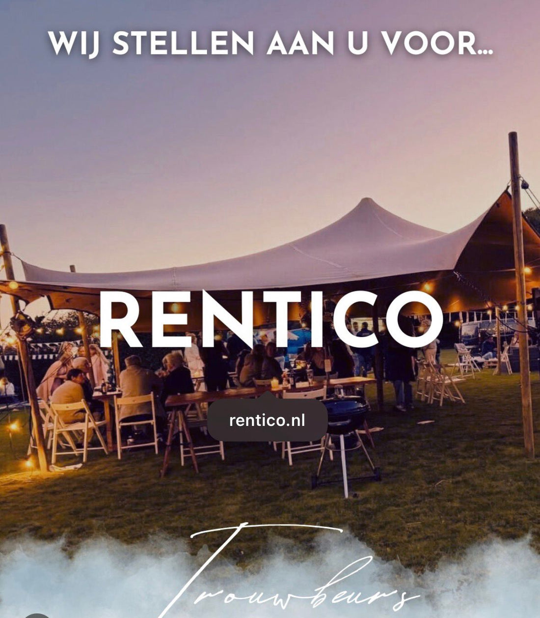 Rentico aanwezig op Trouwbeurs Elburg 12 maart! – ontdek de magie van buiten trouwen onder een stretchtent